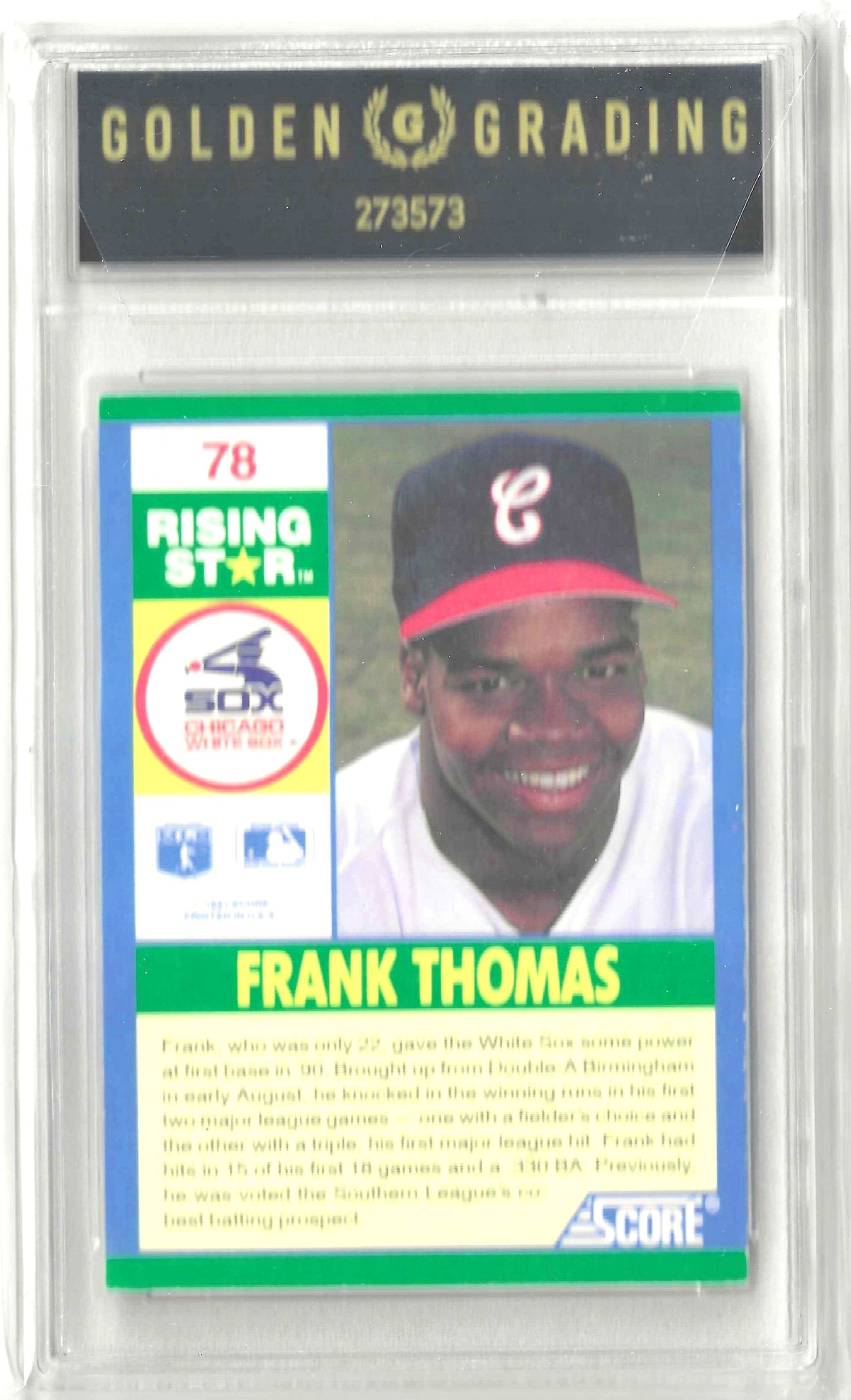 1991 Score 100 Rising Stars #78 Frank Thomas