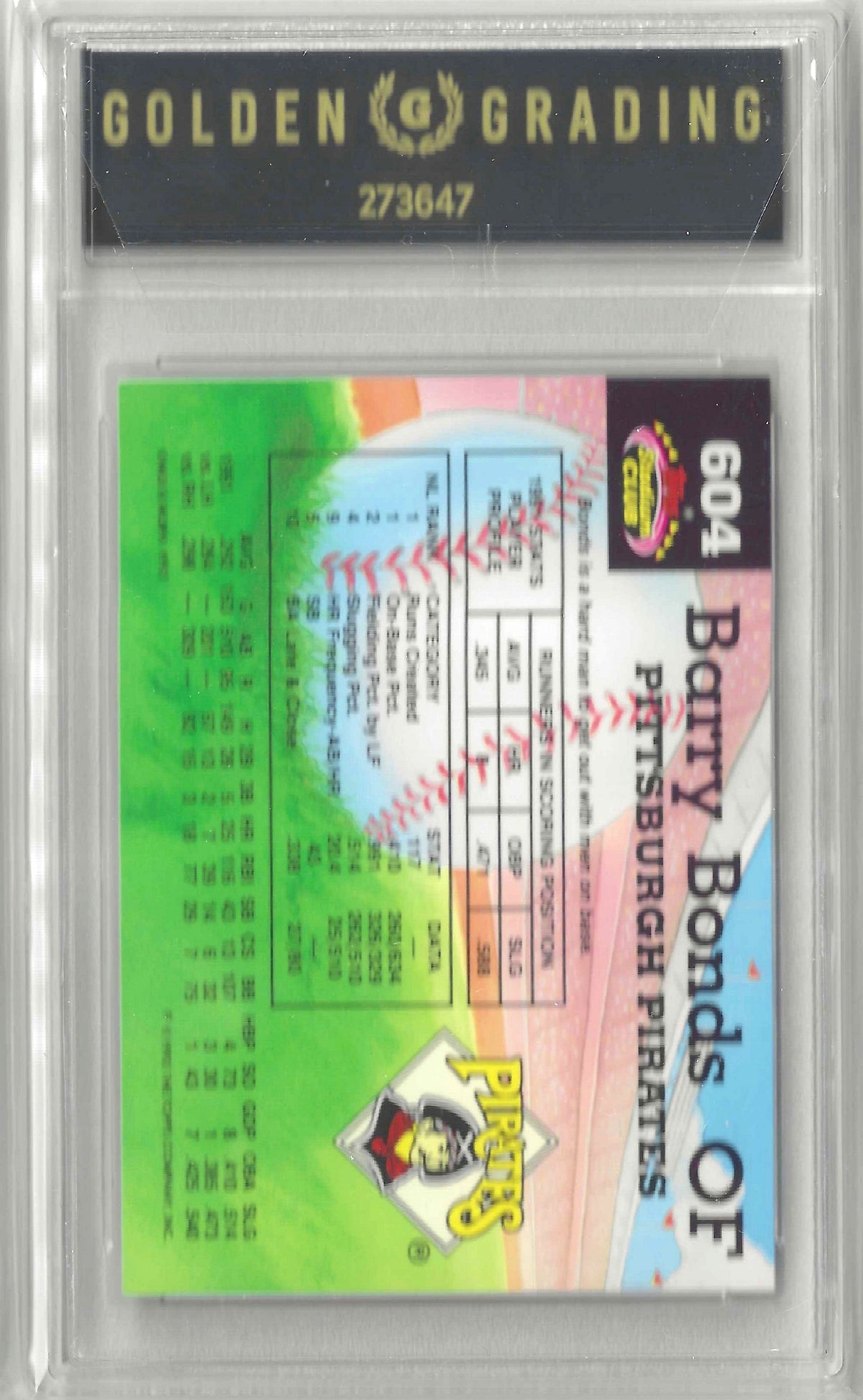 1992 Stadium Club #604 Barry Bonds Grade 9