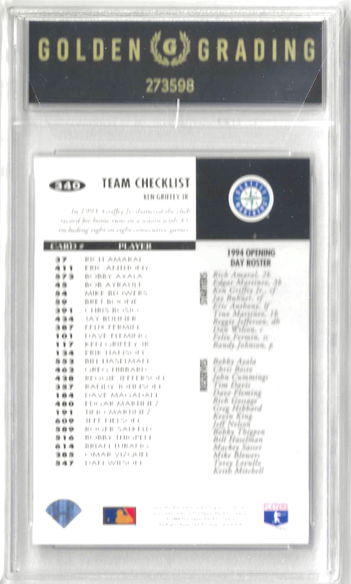 1994 Collector's Choice #340 Ken Griffey Jr. Grade 9