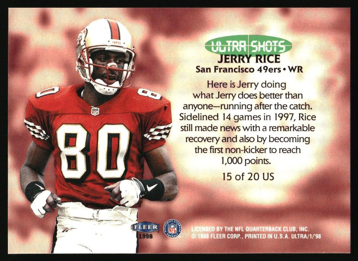 1998 Ultra #15 US Jerry Rice Ultra Shots