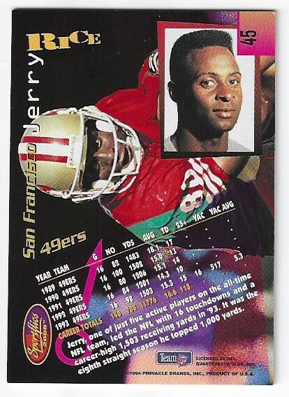 1994 Sportflics #45 Jerry Rice