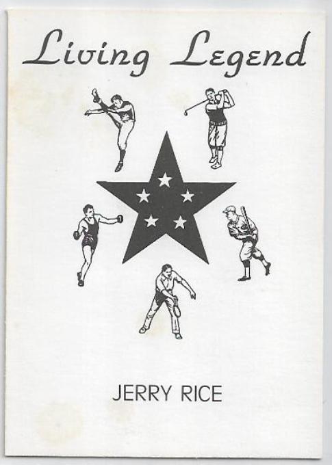 1990 Living Legends Orange (unlicensed) #NNO Jerry Rice