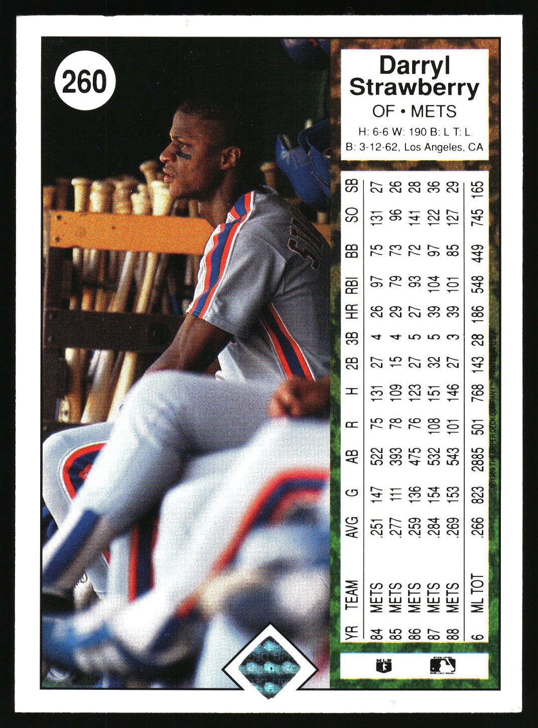 1989 Upper Deck #260 Darryl Strawberry