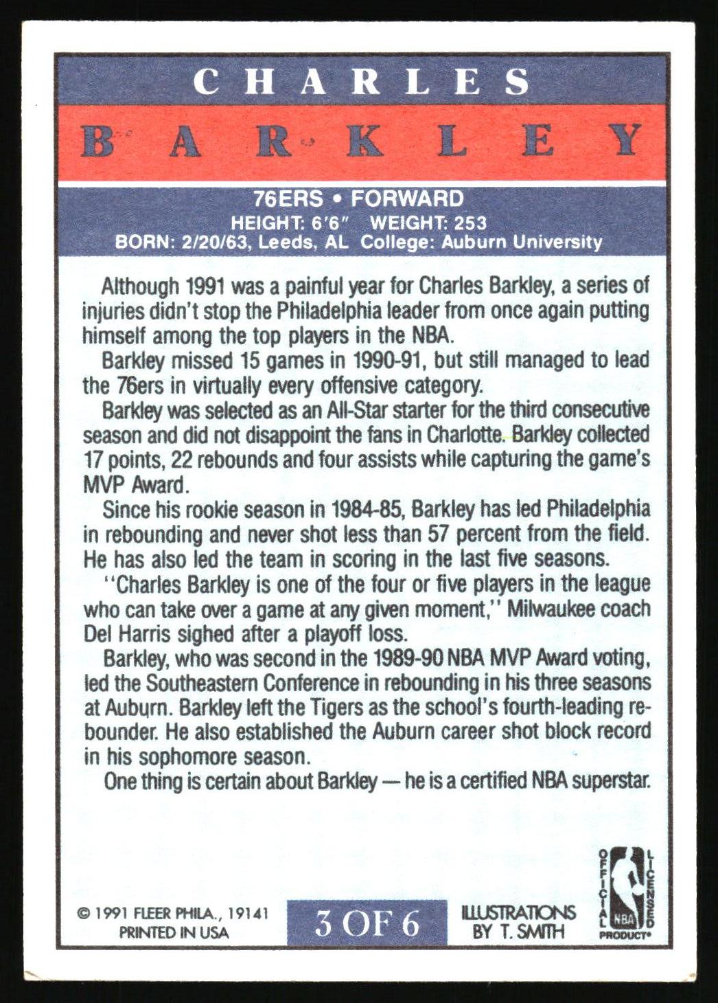 1991-92 Fleer #3 Charles Barkley Pro-Visions