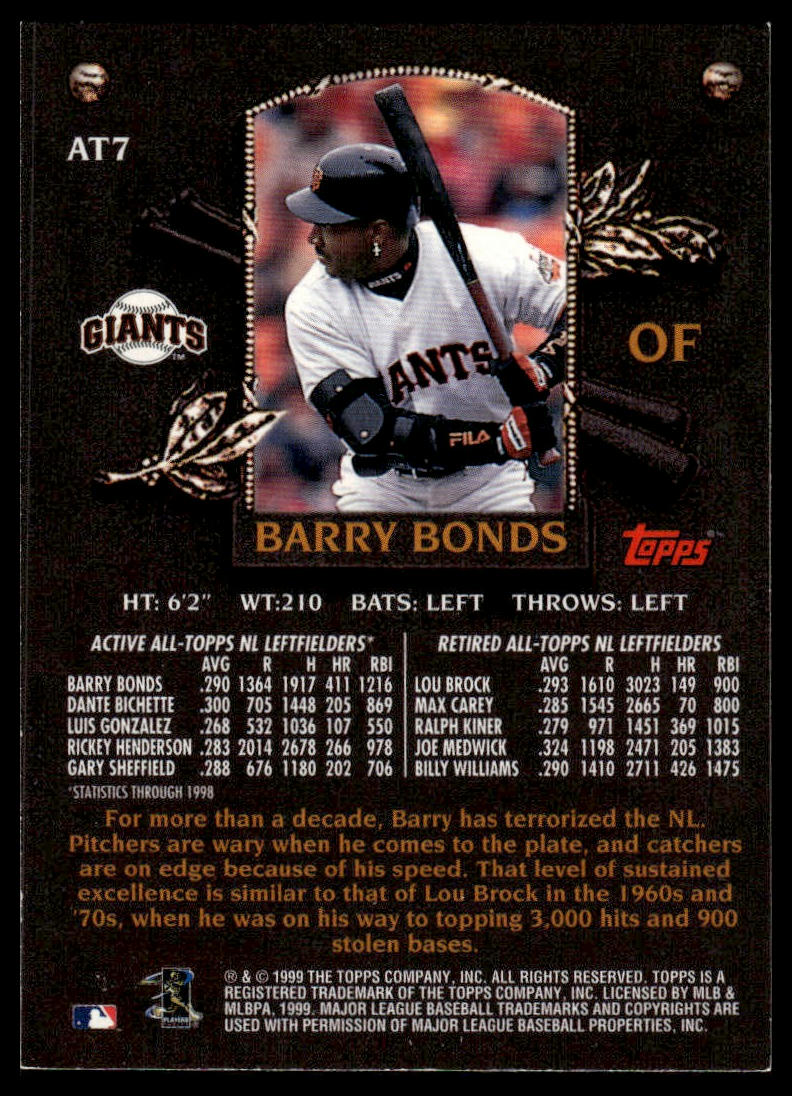 2000 Topps Chrome #AT7 Barry Bonds All-Topps Refractors