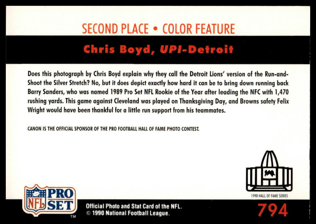 1990 Pro Set #794 Barry Sanders