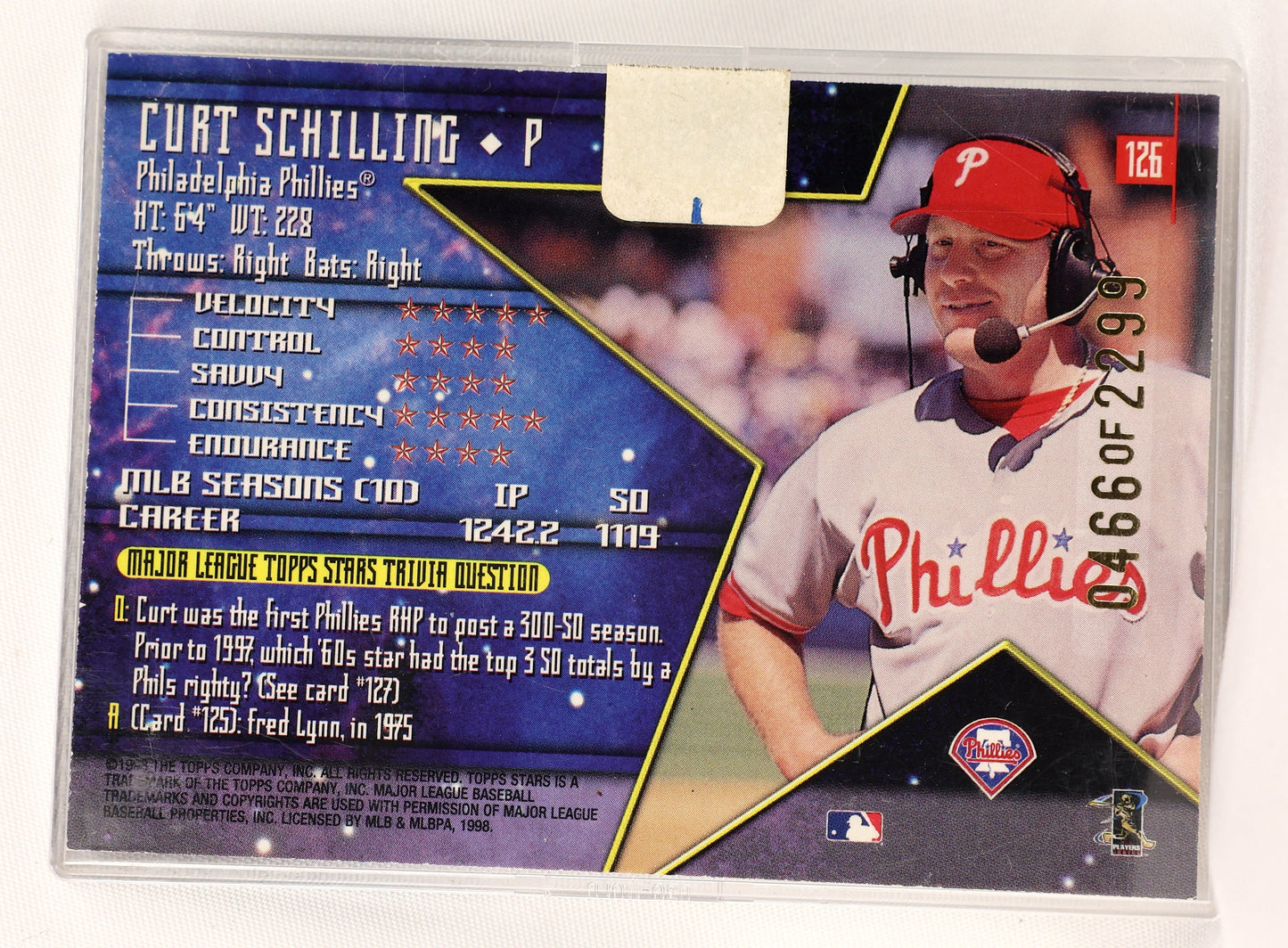 1998 Topps Stars #126 Curt Schilling Silver #/4399