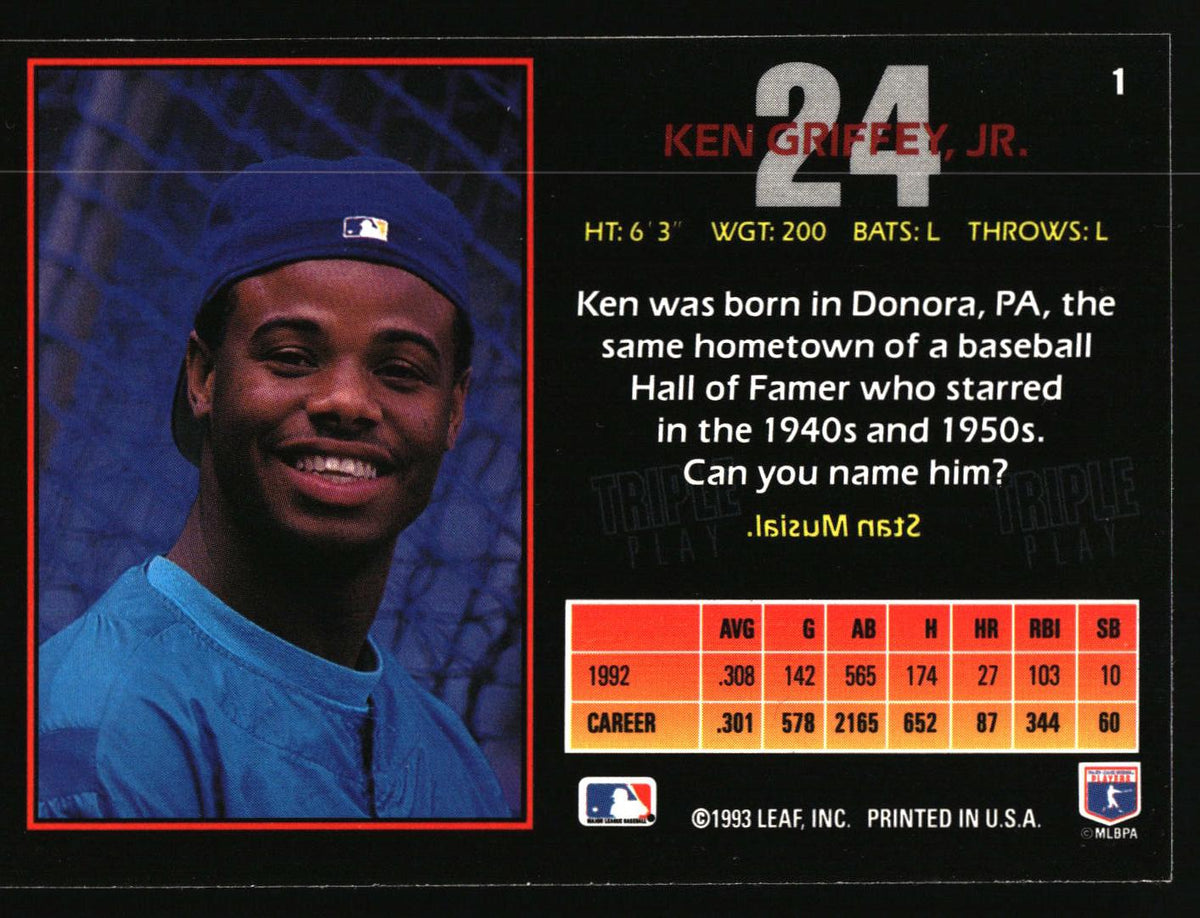 1993 Triple Play #1 Ken Griffey, Jr.