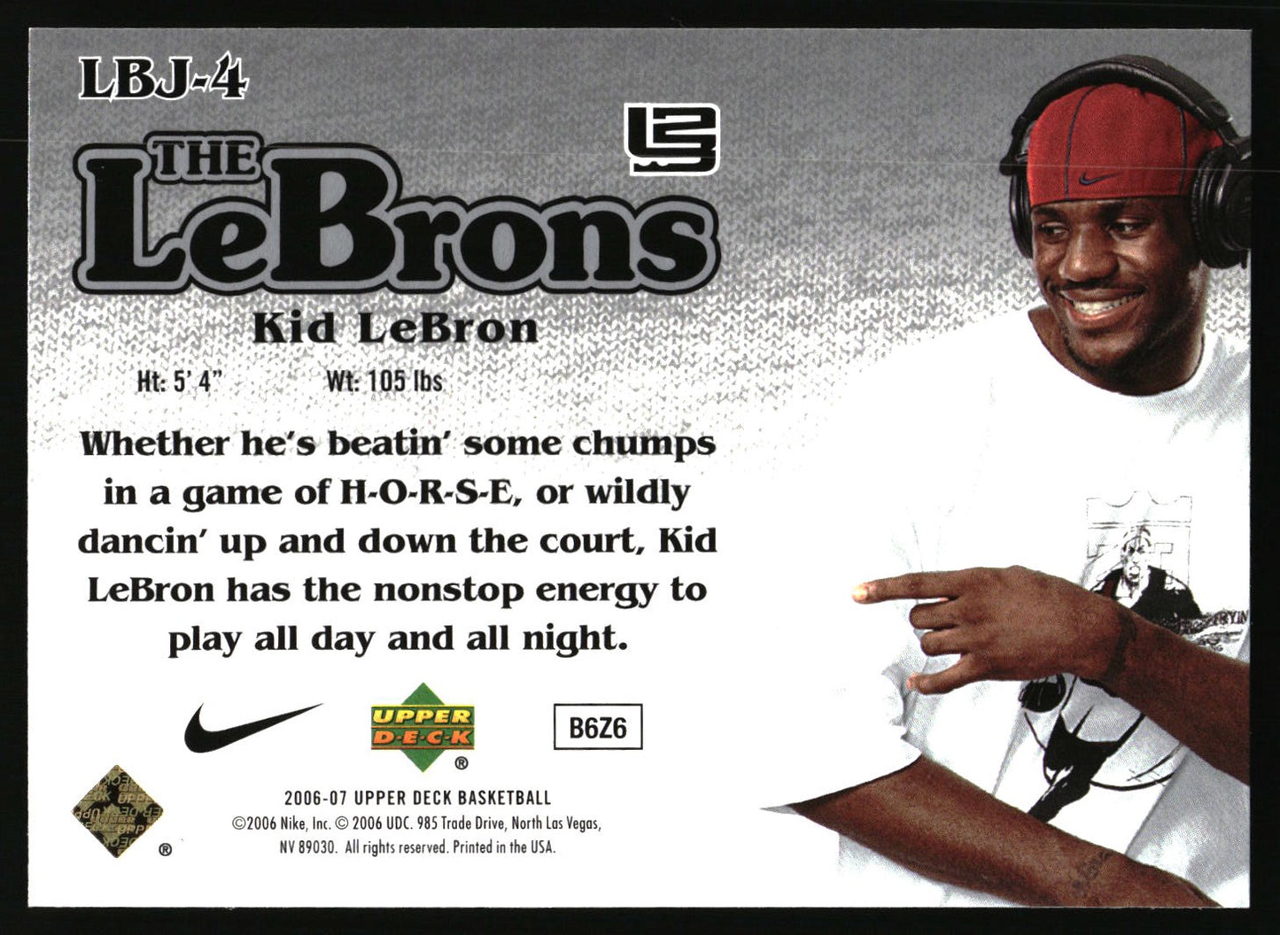 2006-07 Upper Deck #LBJ-4 LeBron James The LeBrons Hot Pack