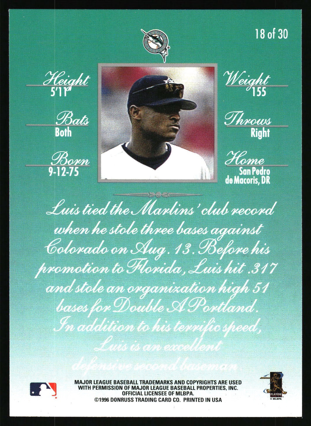 1997 Donruss #18 Luis Castillo Rated Rookies