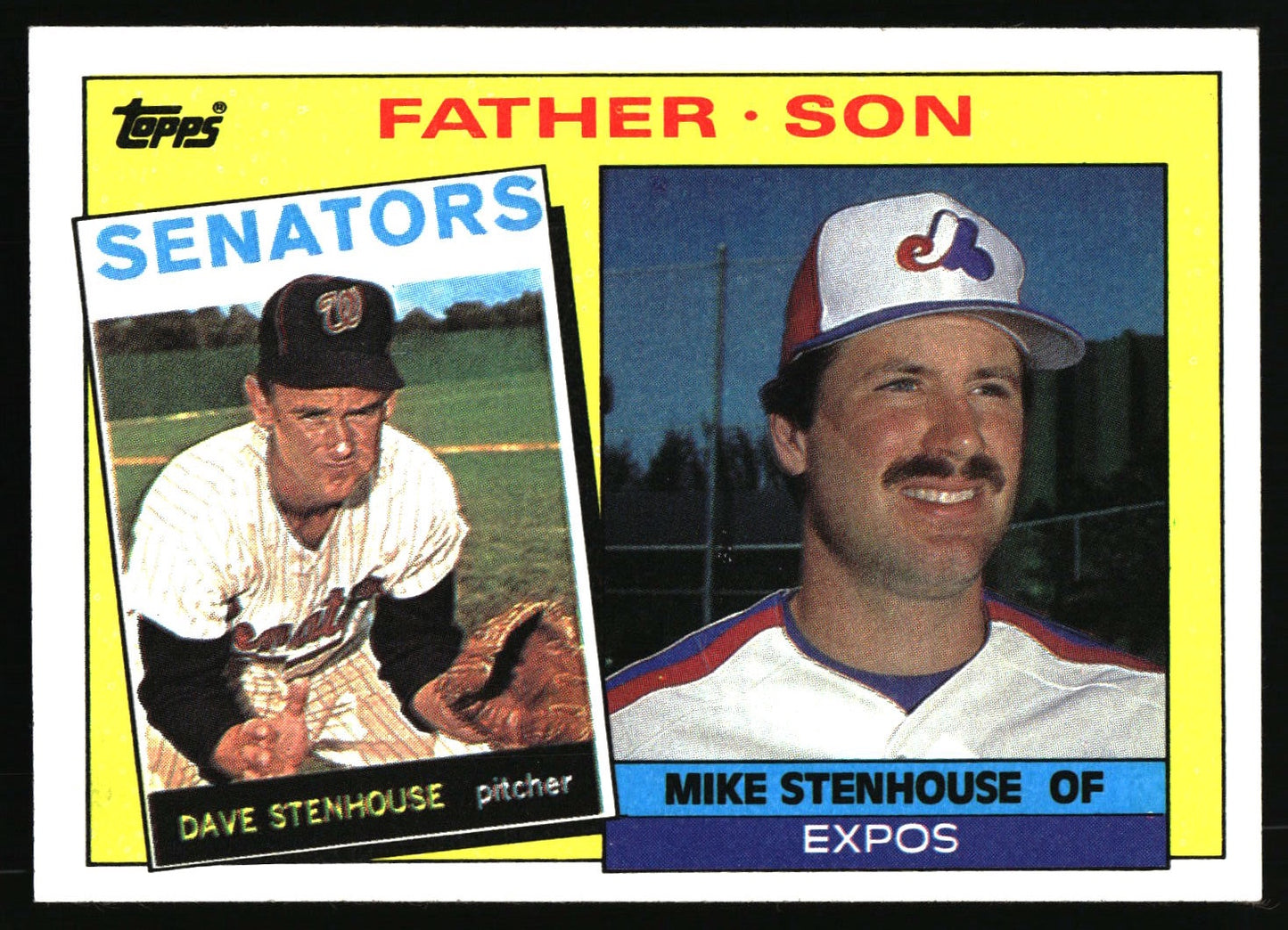 1985 Topps #141 Dave Stenhouse / Mike Stenhouse F&S