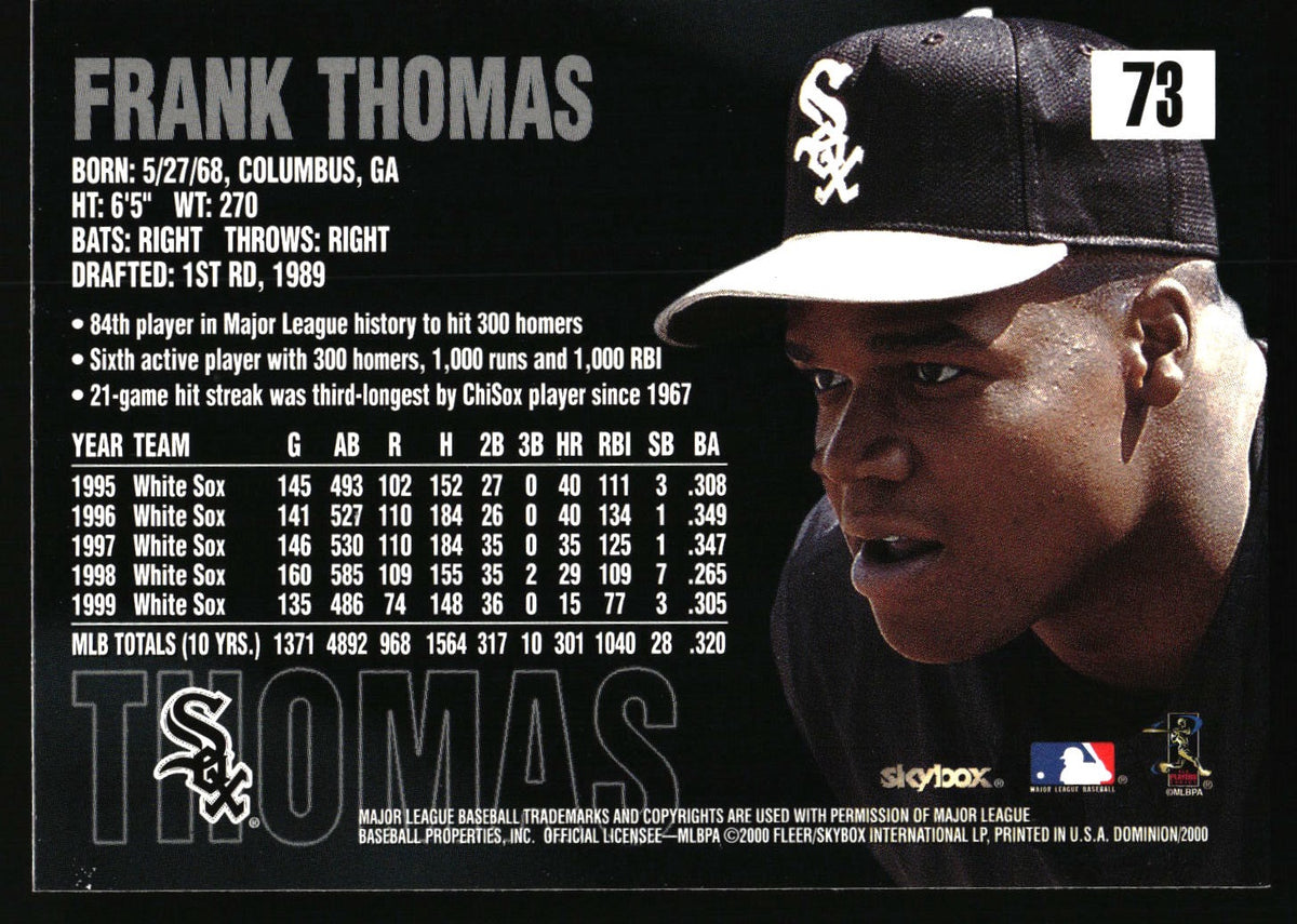 2000 SkyBox Dominion #73 Frank Thomas