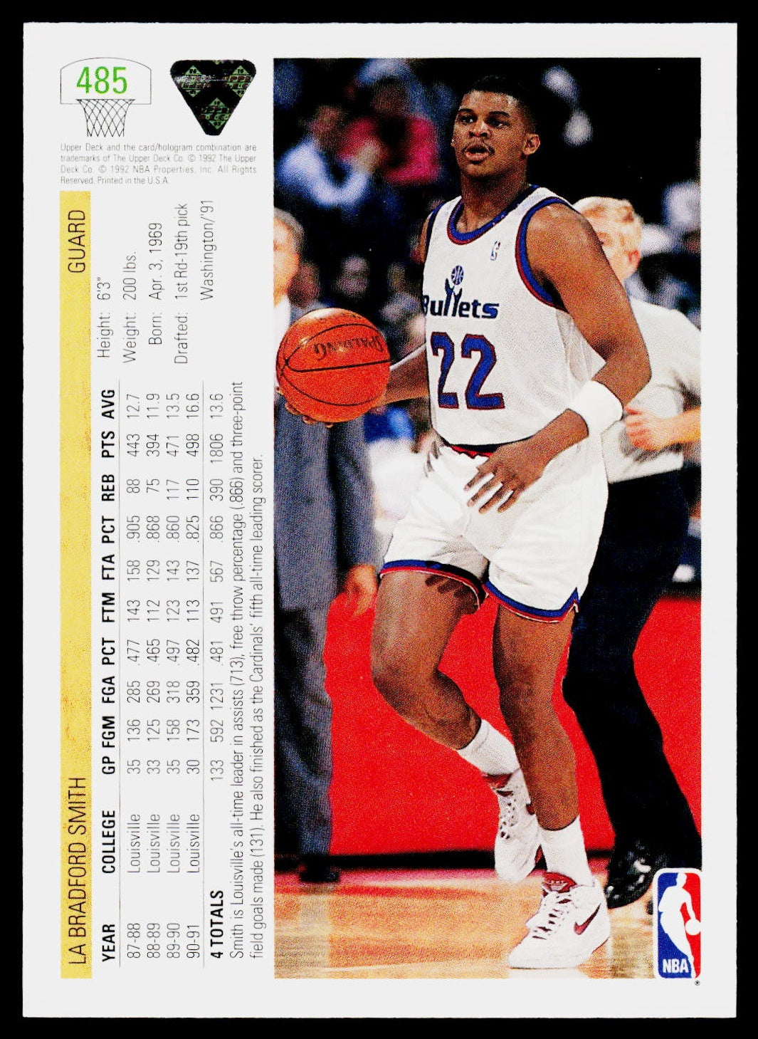 1991-92 Upper Deck #485 LaBradford Smith