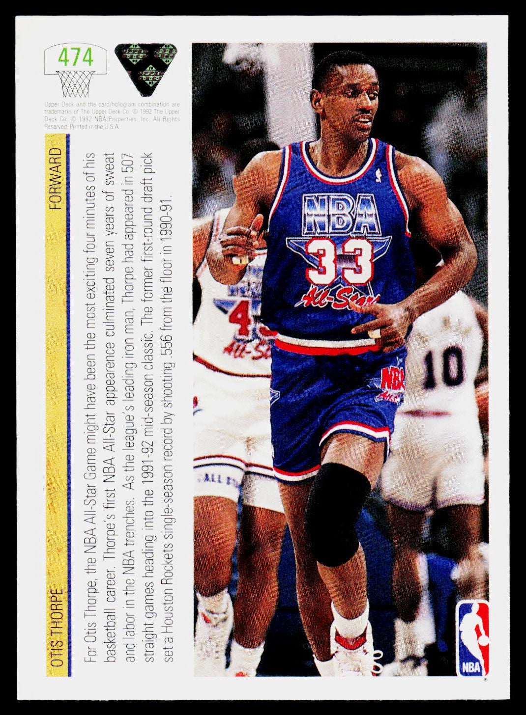 1991-92 Upper Deck #474 Otis Thorpe