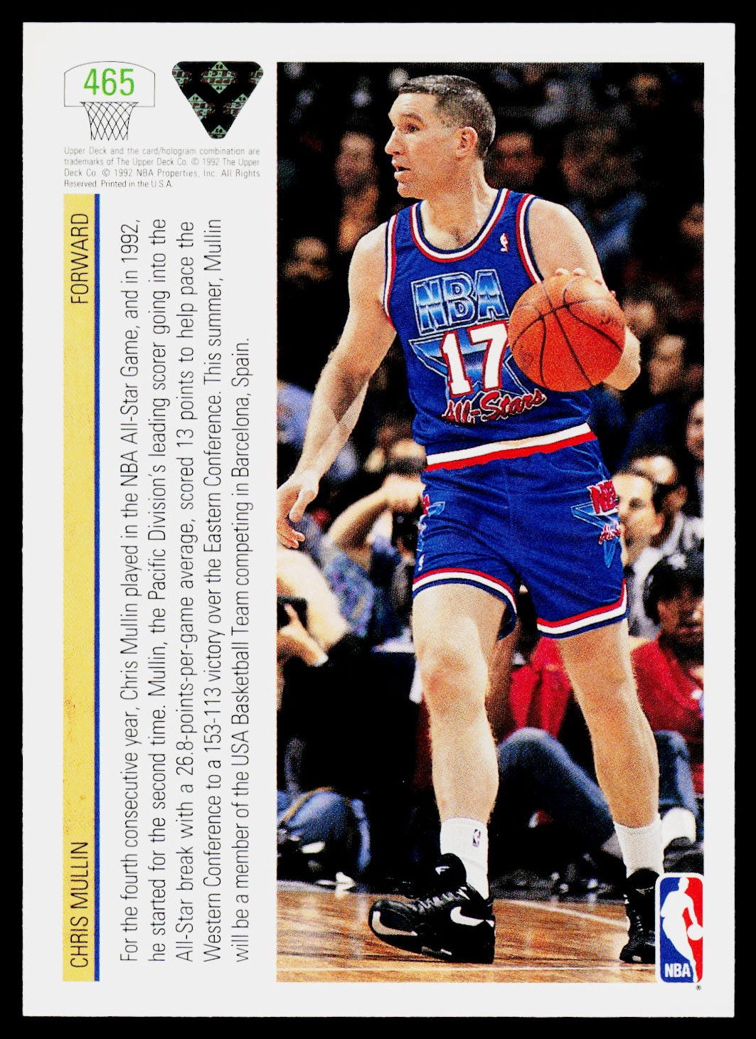 1991-92 Upper Deck #465 Chris Mullin