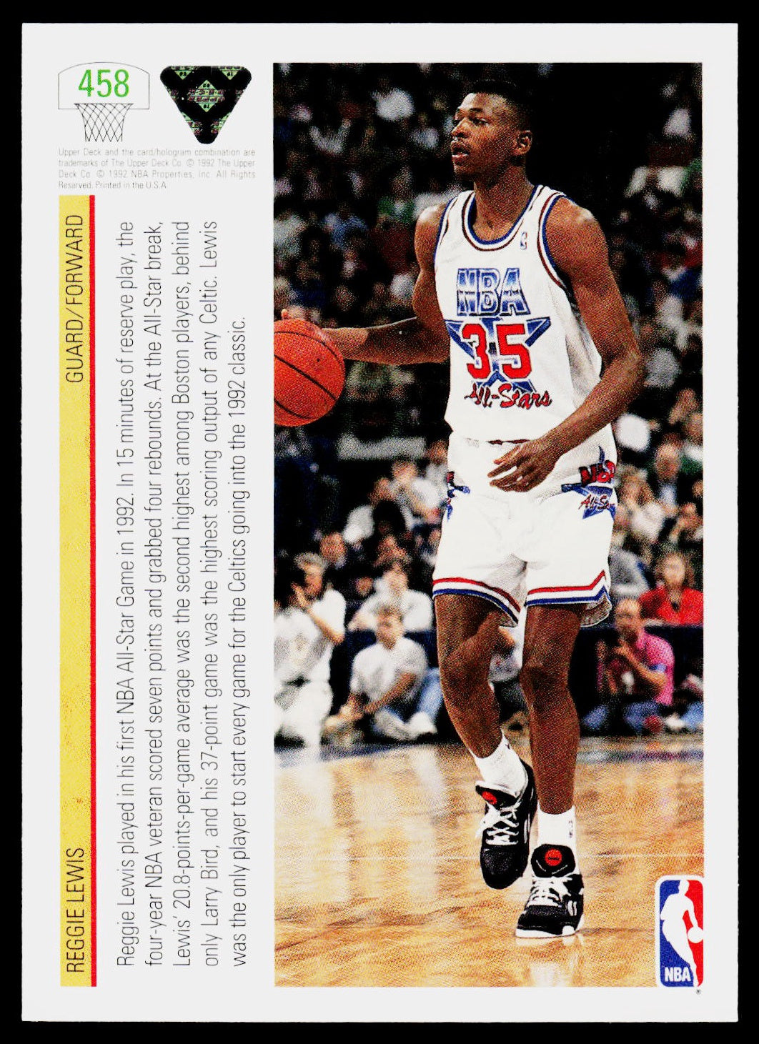 1991-92 Upper Deck #458 Reggie Lewis