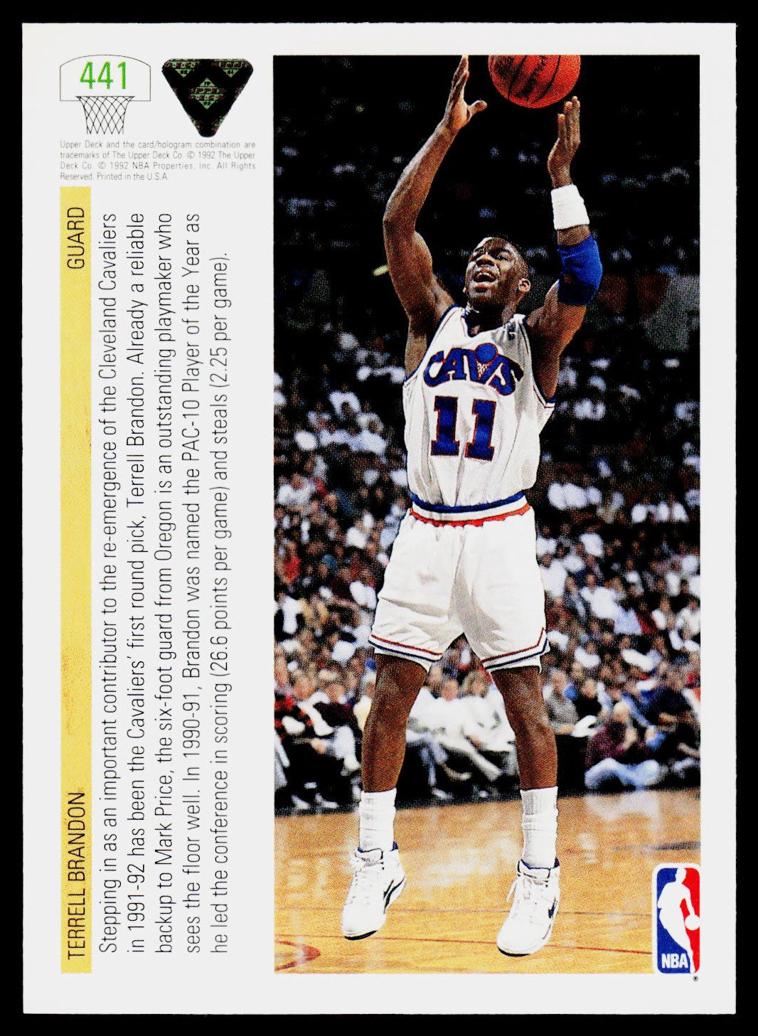 1991-92 Upper Deck #441 Terrell Brandon