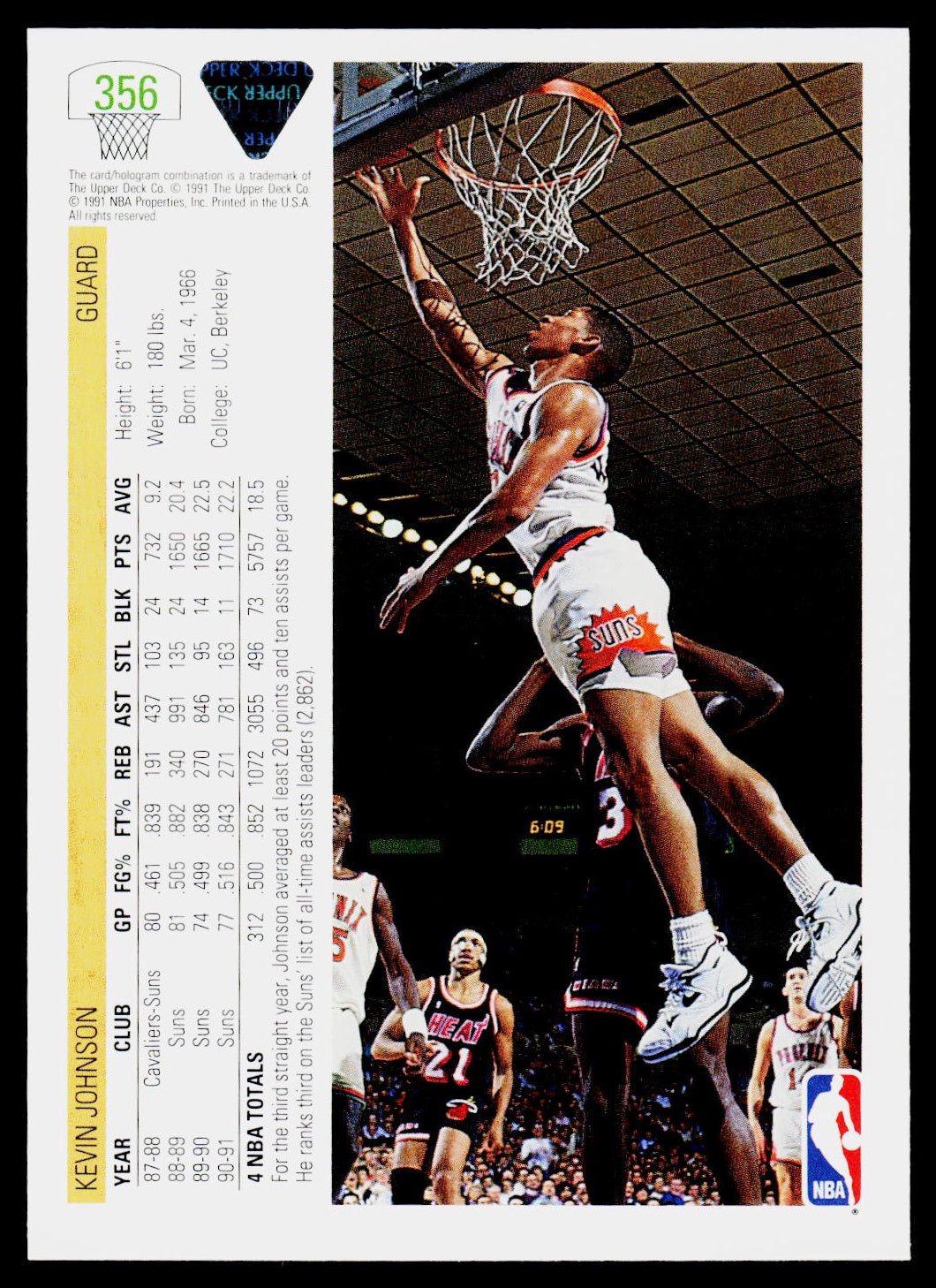 1991-92 Upper Deck #356 Kevin Johnson