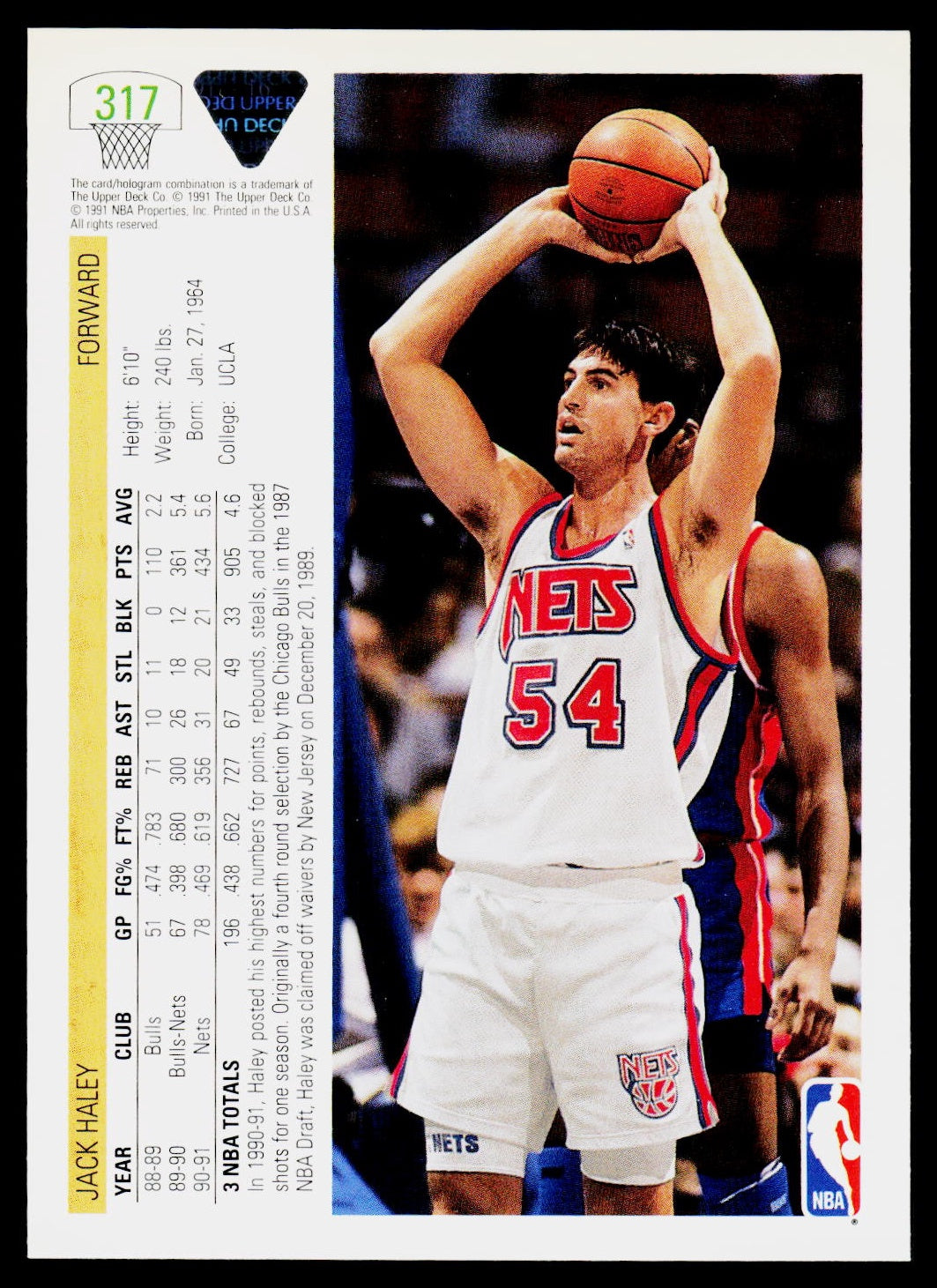 1991-92 Upper Deck #317 Jack Haley