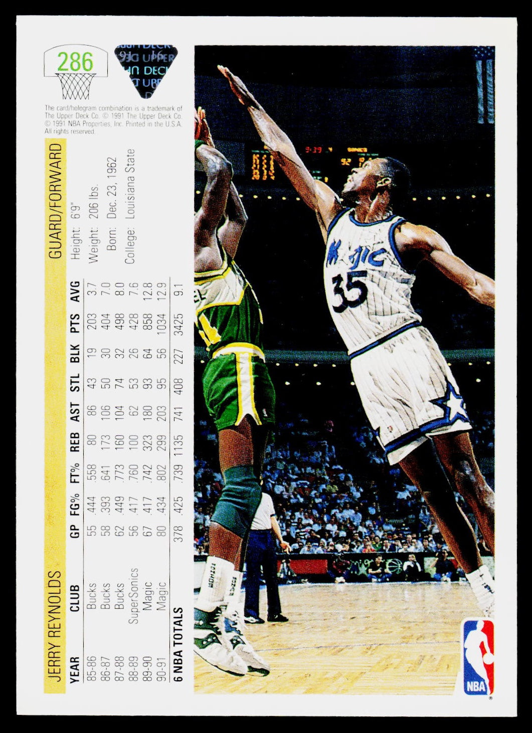 1991-92 Upper Deck #286 Jerry Reynolds