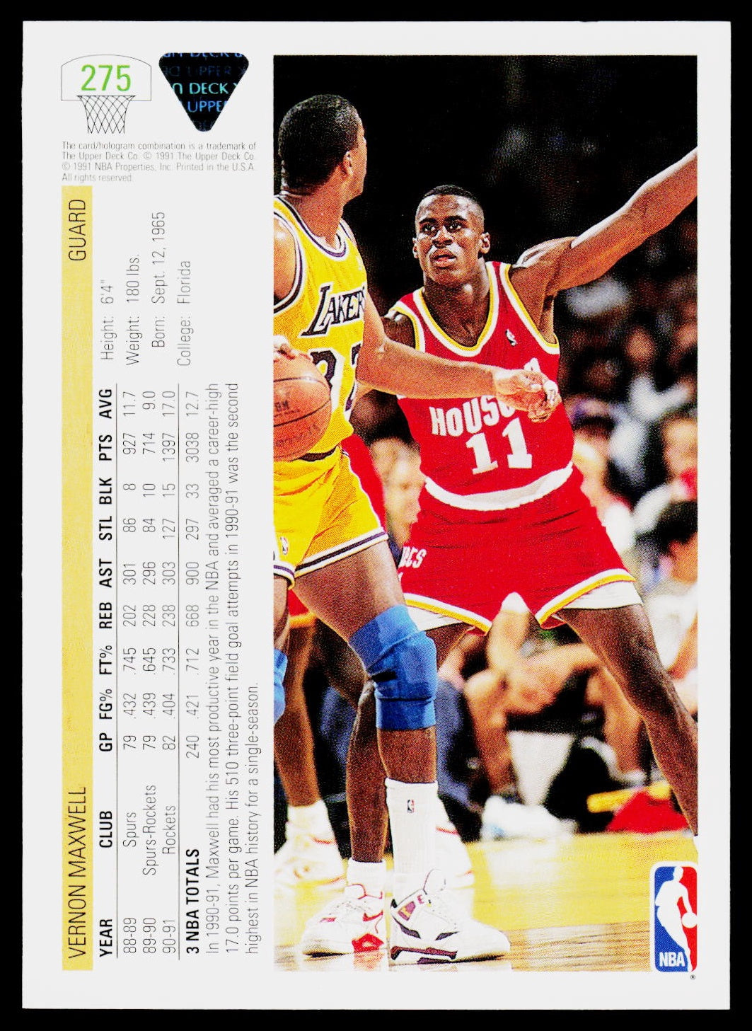 1991-92 Upper Deck #275 Vernon Maxwell