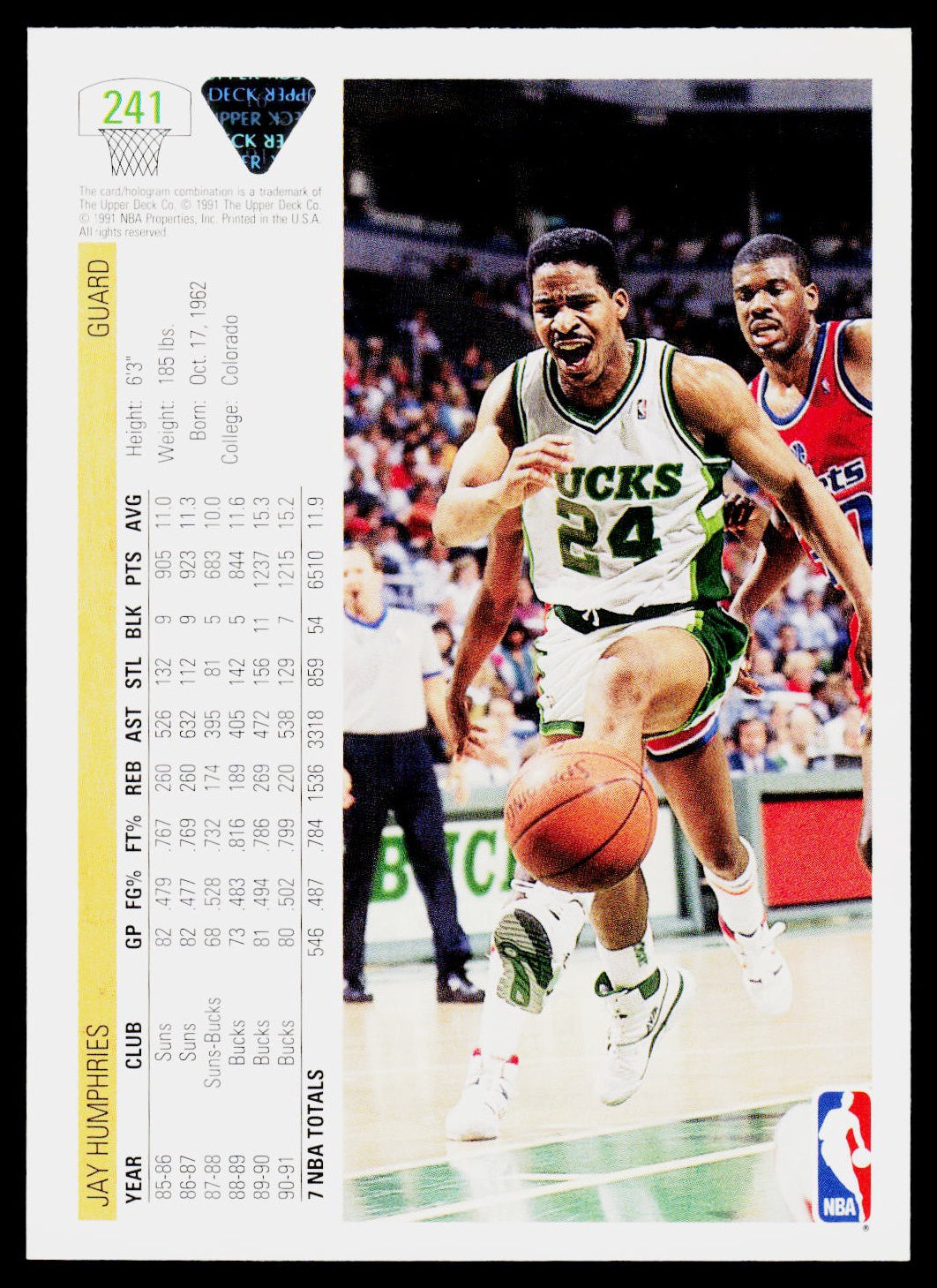 1991-92 Upper Deck #241 Jay Humphries