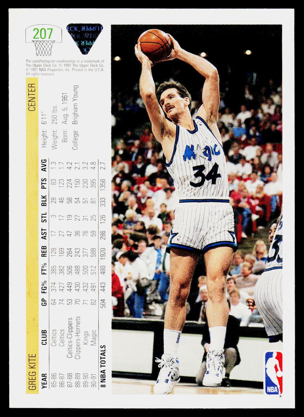 1991-92 Upper Deck #207 Greg Kite