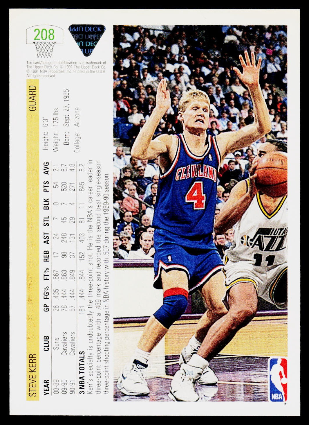 1991-92 Upper Deck #208 Steve Kerr