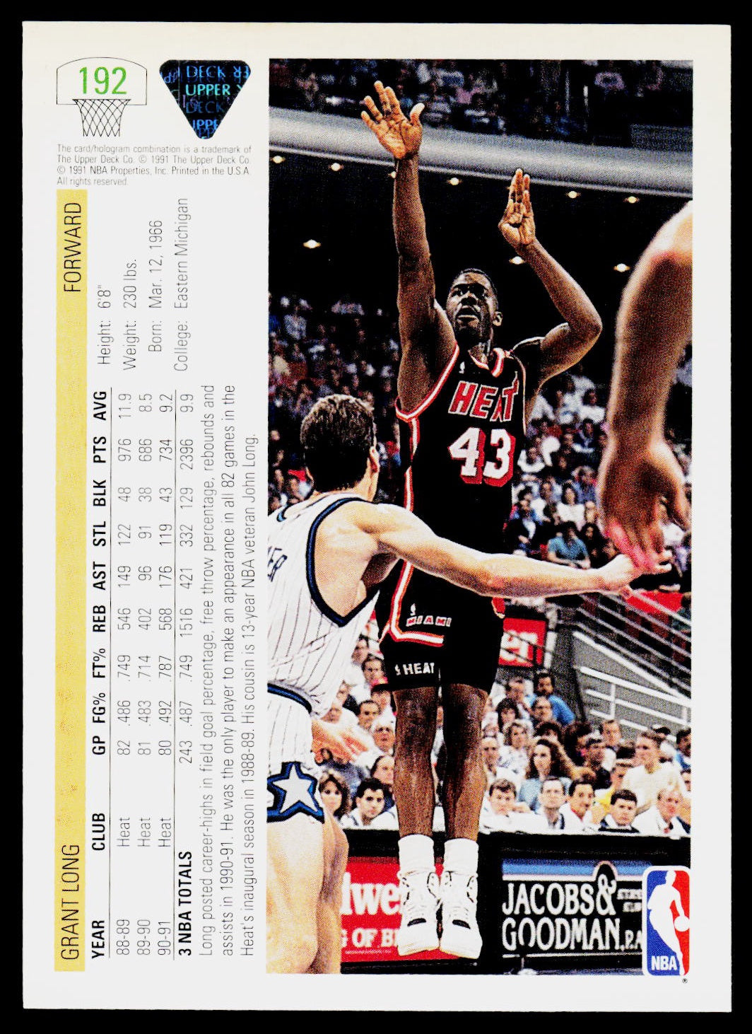 1991-92 Upper Deck #192 Grant Long