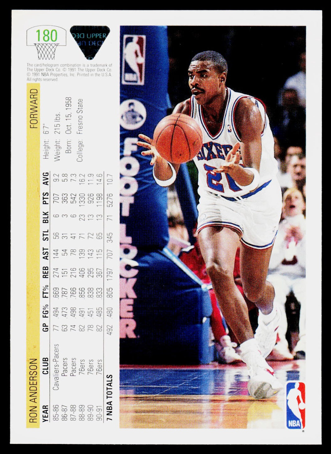 1991-92 Upper Deck #180 Ron Anderson