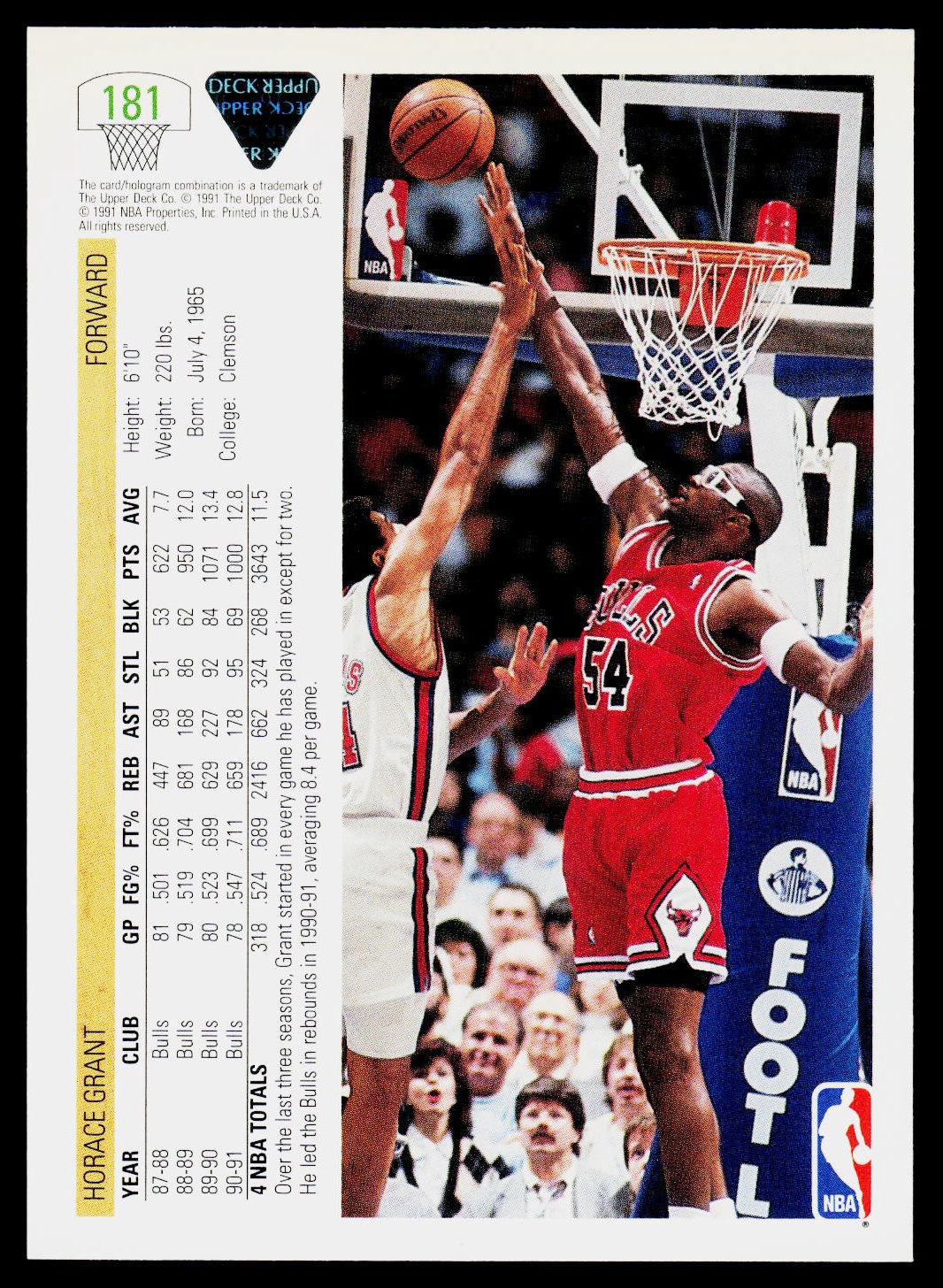 1991-92 Upper Deck #181 Horace Grant