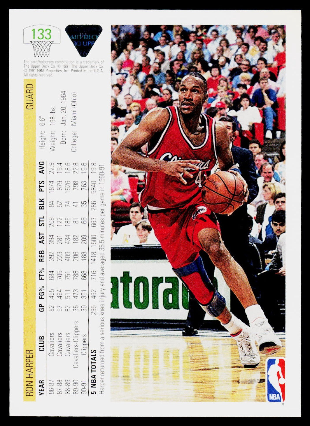 1991-92 Upper Deck #133 Ron Harper