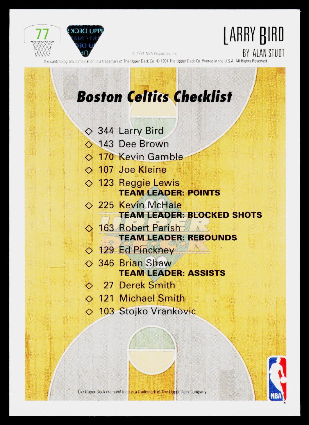 1991-92 Upper Deck #77 Larry Bird