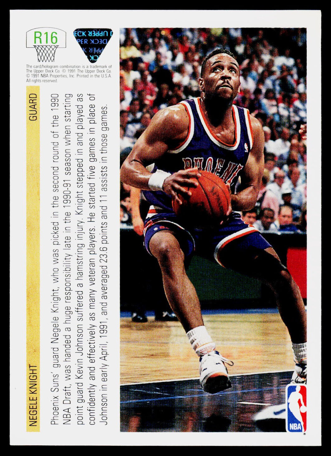 1991-92 Upper Deck #R16 Negele Knight Rookie Standouts