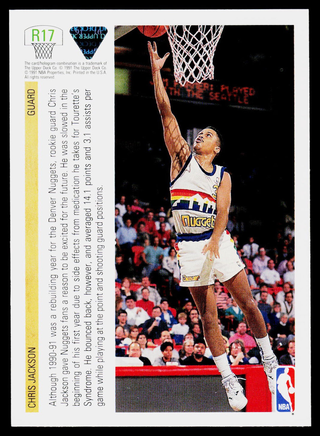 1991-92 Upper Deck #R17 Chris Jackson Rookie Standouts