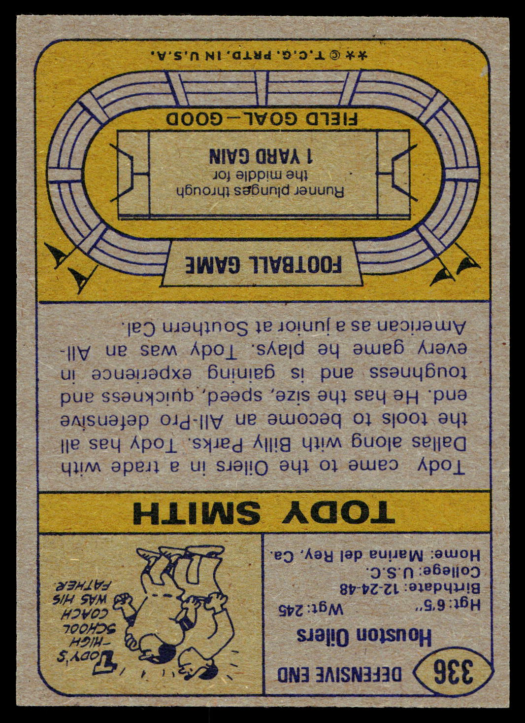 1974 Topps #336 Tody Smith
