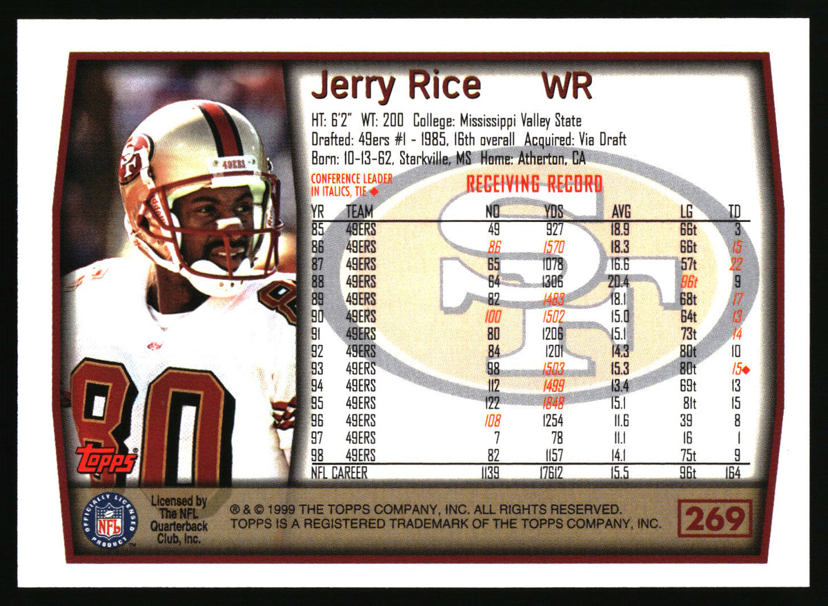 1999 Topps #269 Jerry Rice