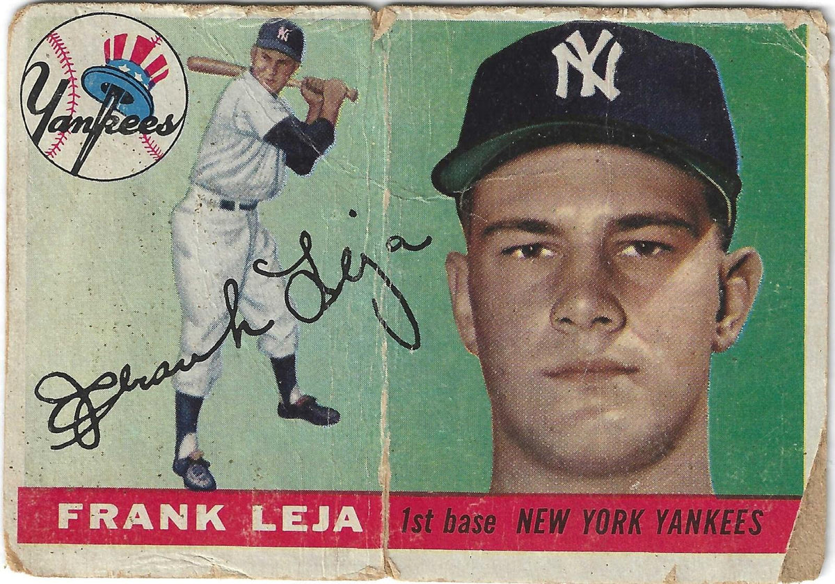 Vintage New York Yankees trading card featuring Frank Leja