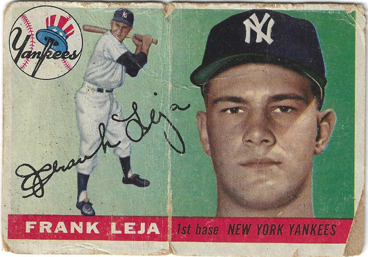 Vintage New York Yankees trading card featuring Frank Leja