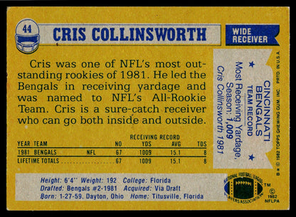1982 Topps #44 Cris Collinsworth