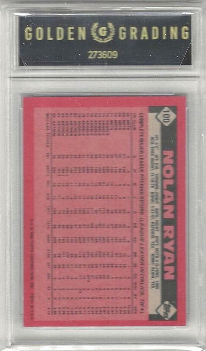Back of Nolan Ryan card showing player statistics.