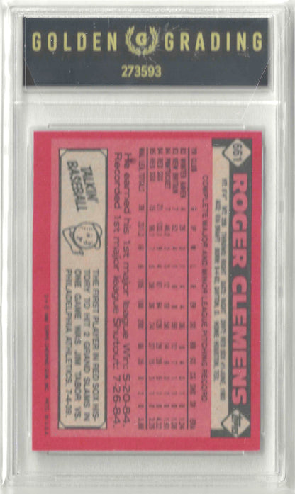 1986 Topps #661 Roger Clemens