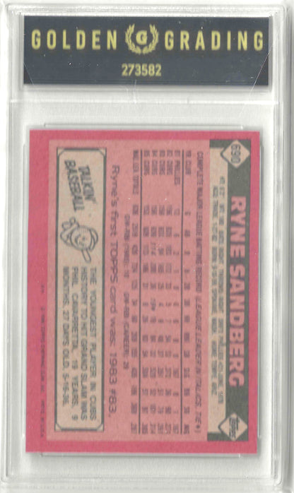 1986 Topps #690 Ryne Sandberg Grade 6