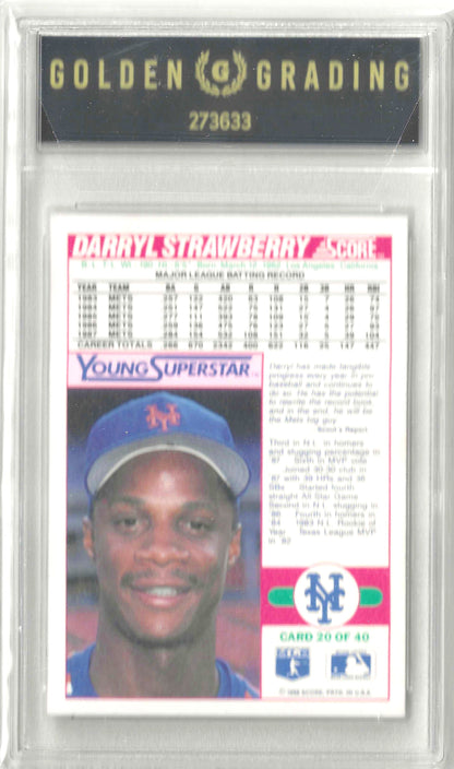 1988 Score Young Superstars Series II #20 Darryl Strawberry Grade 9