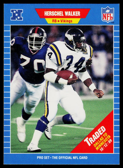 Hershel Walker Running Back for the Viking. Traded from Dallas to Minnesota 10-12-1989