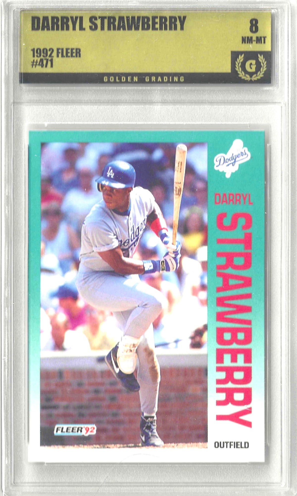 1992 Fleer #471 Darryl Strawberry