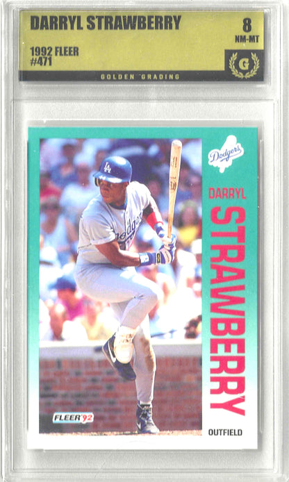 1992 Fleer #471 Darryl Strawberry