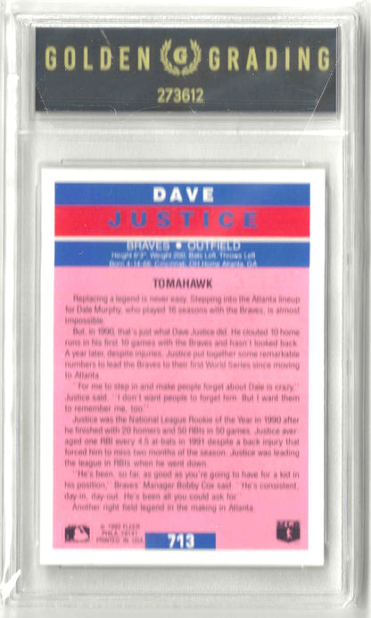 1992 Fleer #713 Dave Justice