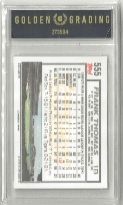 1992 Topps #555 Frank Thomas Gold Winners Grade 9