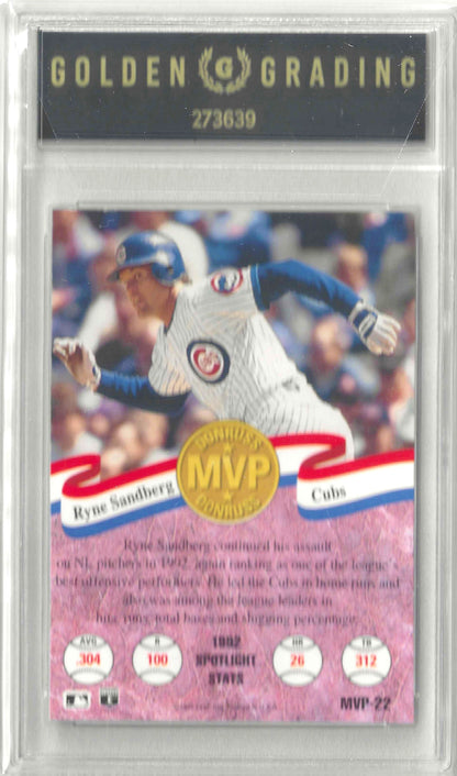 1993 Donruss #MVP-22 Ryne Sandberg MVPs Grade 8